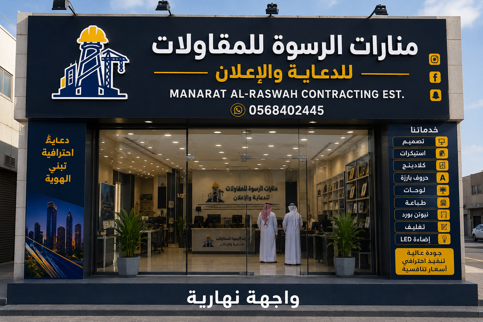 فريق منارات الرسوة أثناء العمل